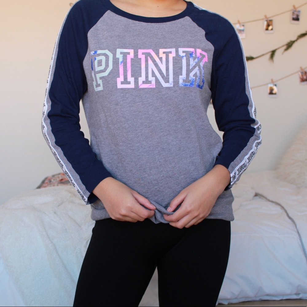♡PINK 3/4 TEE♡